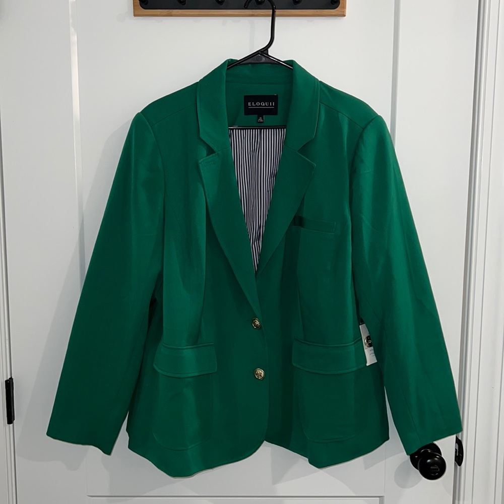 Eloquii Green Quinn Blazer NWT